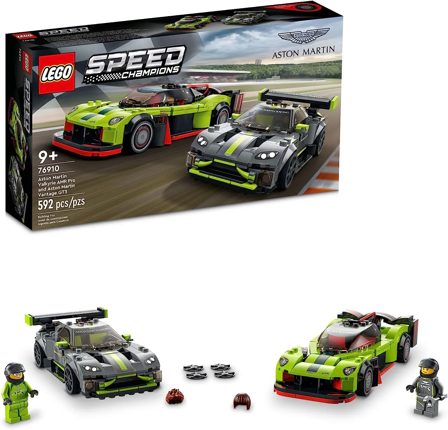 Lego Speed 76910 Aston Martin Valkyrie y Vantage 592 Pzs